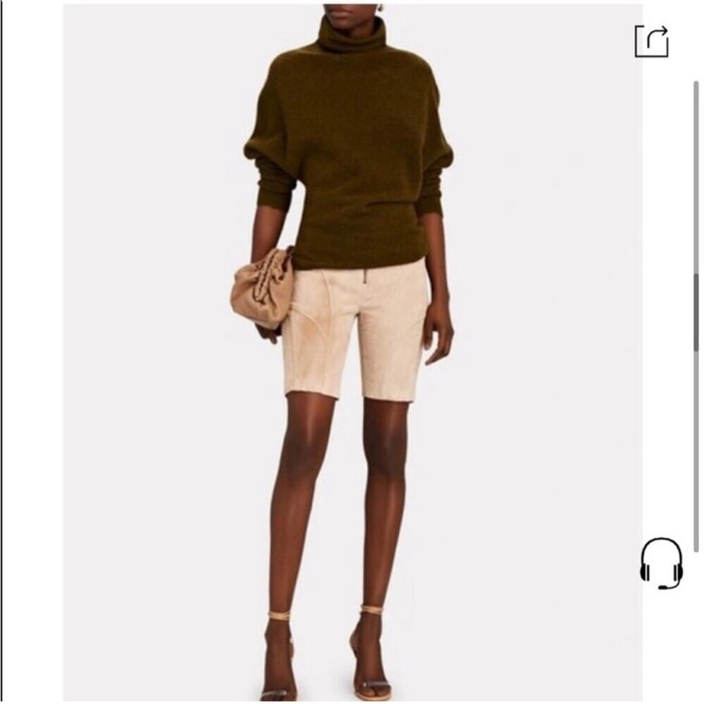 NWT Retrofete Amanda Suede Bike Shorts In Hummus